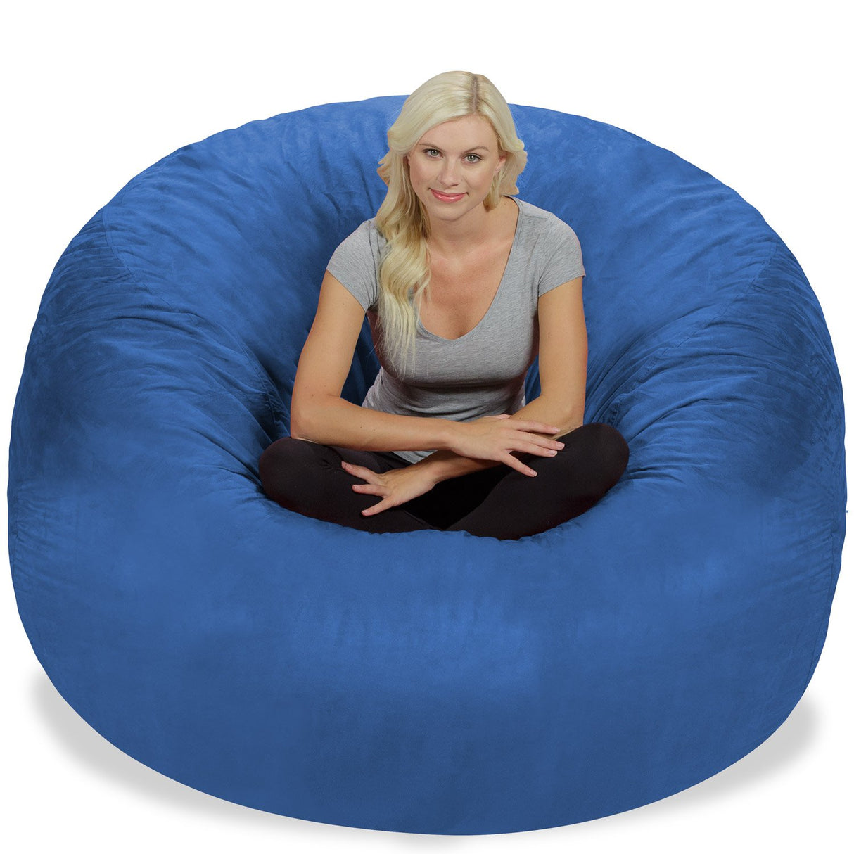 Chill Sack Bean Bag Chair: Giant 6' Memory Foam Furniture Bean Bag - Big Sofa with Soft Micro Fiber Cover, Charcoal