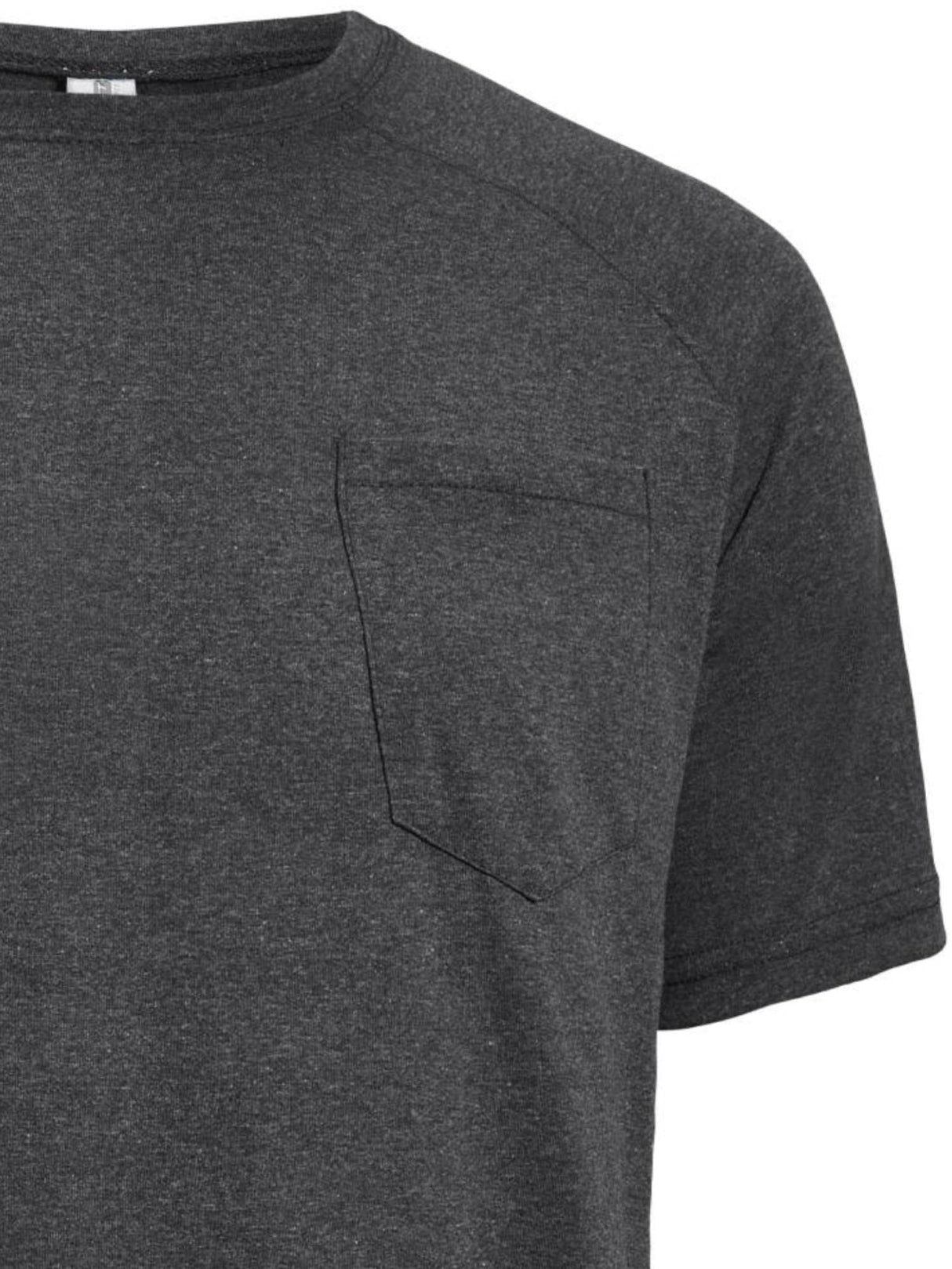 Expert Brand USA-Made Men's Performance Heather Raglan Short Sleeve Crewneck T-Shirt