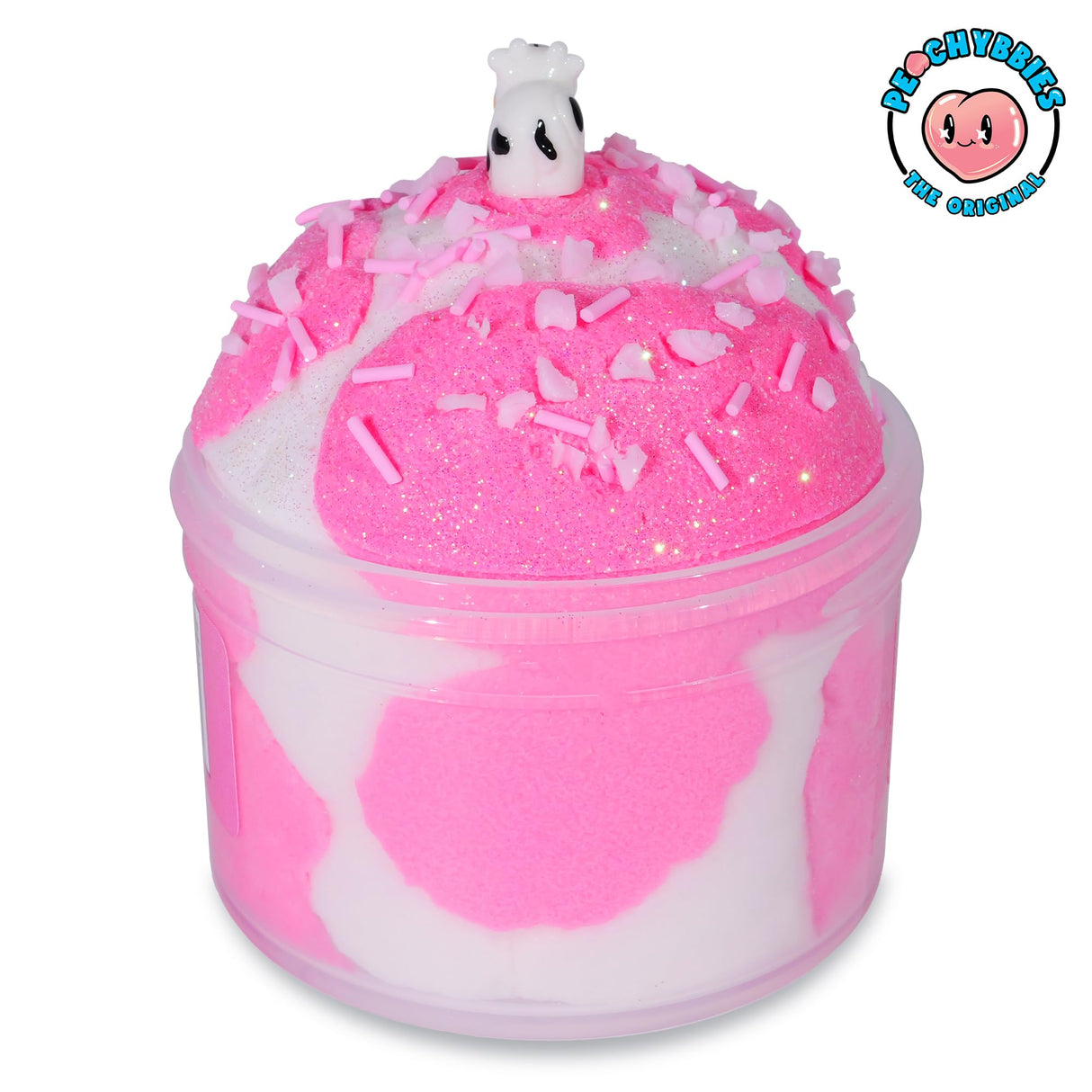 Slime Strawberry Cow Cloud Slime, Made in USA Premium Slime, 100% Authentic Peachybbies, 7 oz., Scented Slime for Kids from The Original Peachybbies Slime Shop, ASMR, Limited Edition