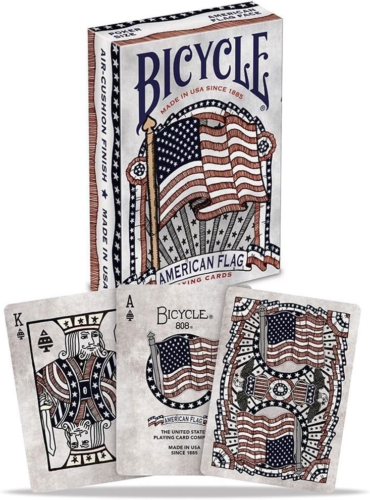 Bicycle American Flag Poker Size Standard Index Playing Cards - 1036202,10 years old and up