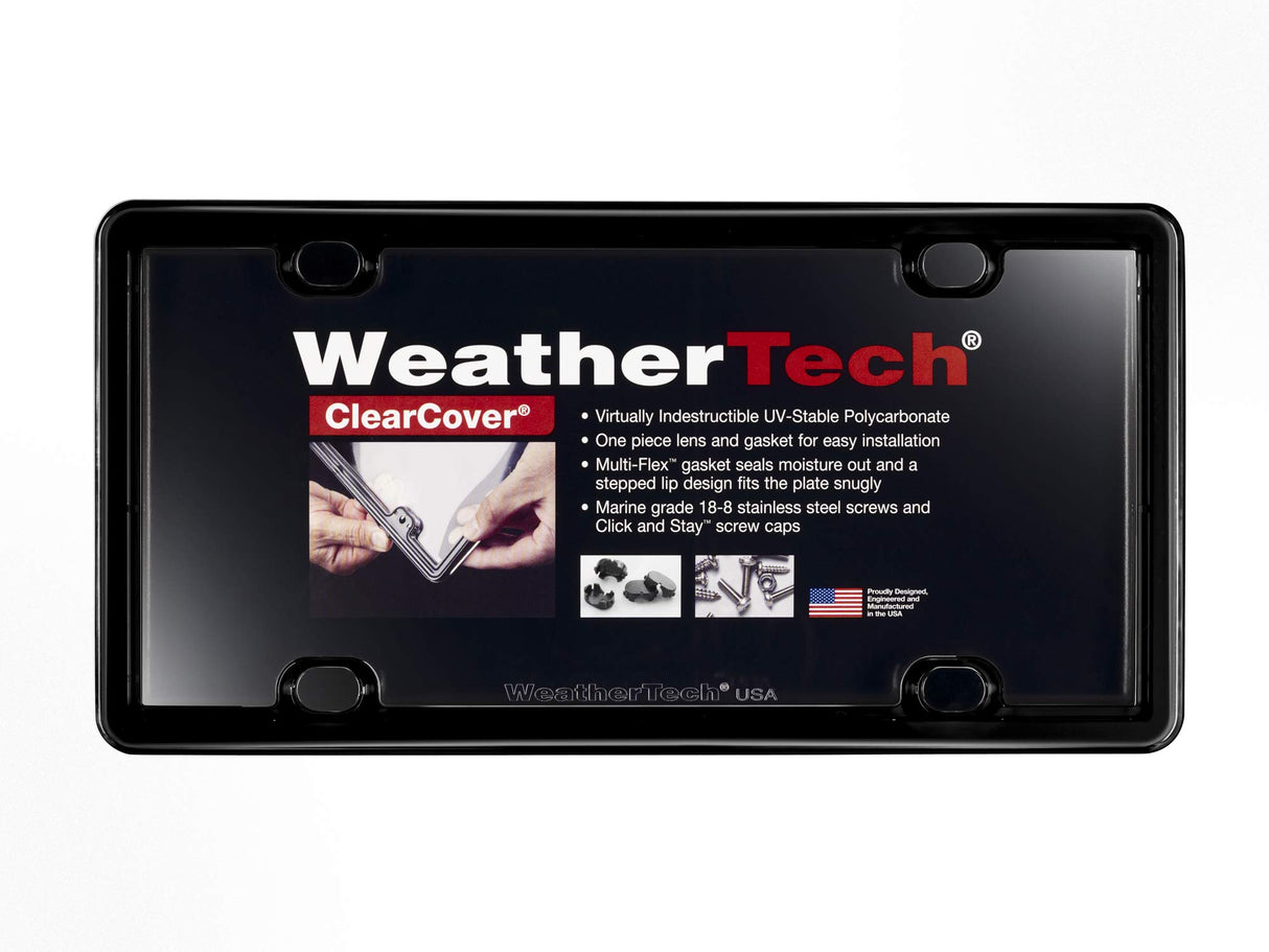 WeatherTech ClearCover License Plate Cover and Frame, Baby Blue