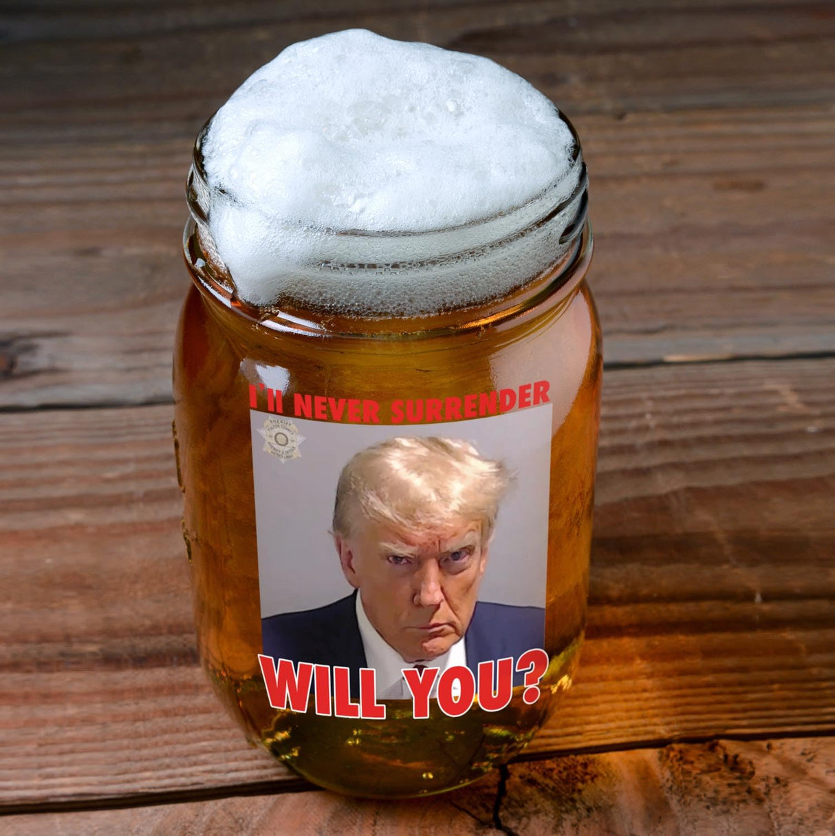 Trump Mugshot Shot Glass | Trump Lovers Gift | Gift for Him - Set of 4 (2 oz)