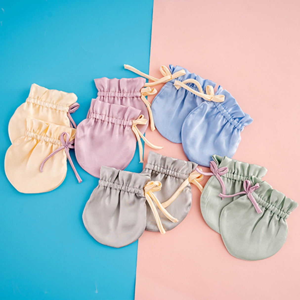 22 Momme Mulberry Silk Baby Mittens, Made in USA, Newborn no Scratch Gloves for Baby Boys Girls, Organic Silk Eczema Mittens