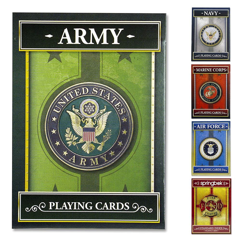 Springbok - United States Army Playing Cards - Officially Licensed 52 Playing Card Deck - Made in USA