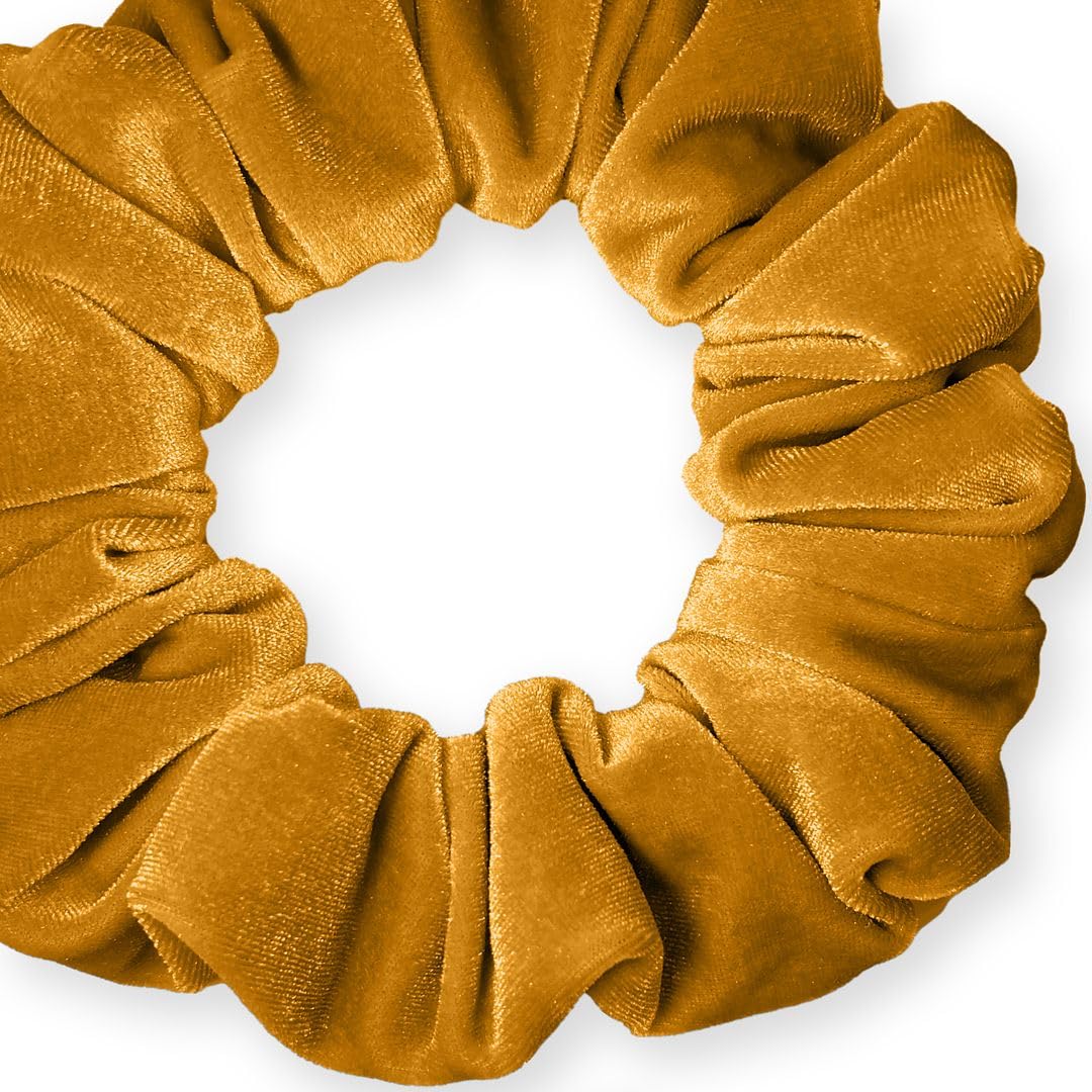 Velvet Scrunchies Jumbo Size Plush Big Ponytail Holders Thick Braided Locked Hair Big Made in the USA Green Pine