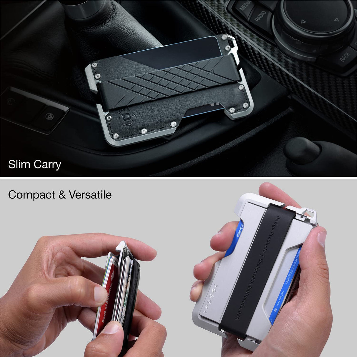 Dango Slim Minimalist Wallet for Men - RFID Blocking - Leather