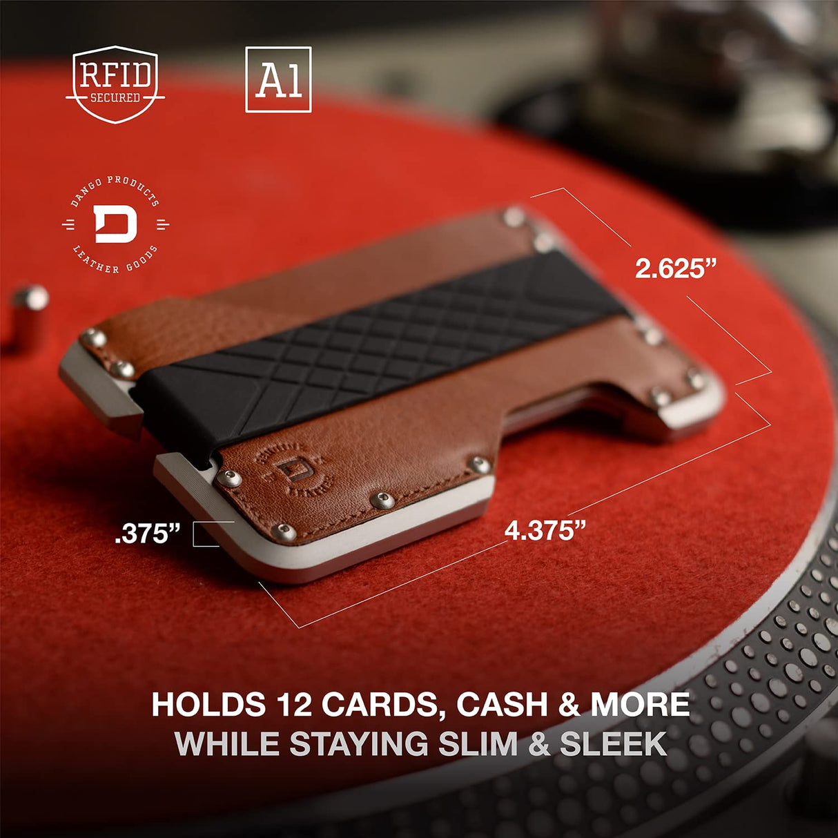 Dango Slim Minimalist Wallet for Men - RFID Blocking - Leather