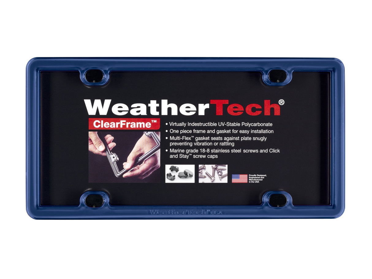 WeatherTech ClearFrame License Plate Frame, Baby Blue