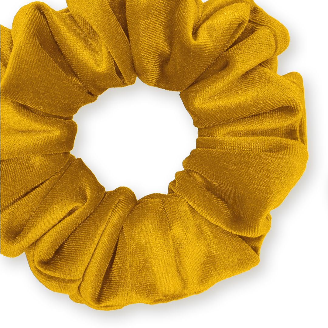 Velvet Scrunchies Premium Plush Soft Ponytail Holder Made in the USA Black