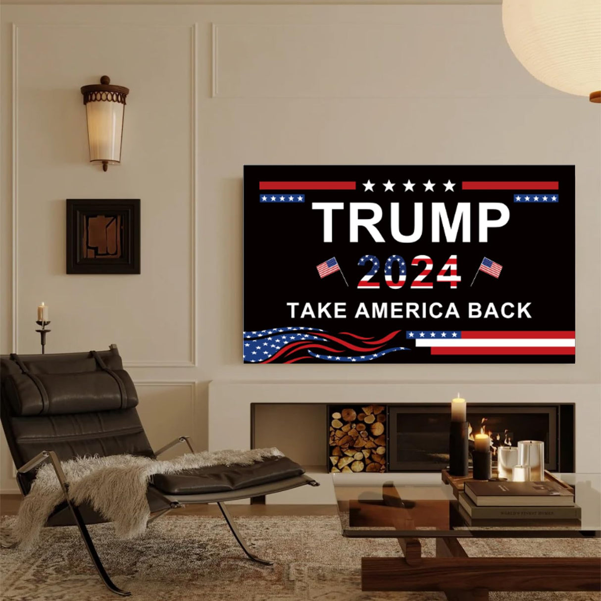 Trump 2024 Take America Back Flags 3x5 Outdoor Made in USA-Trump 2024 Flag for Outside with 2 Brass Grommets UV protection Fade Resistant for Indoor Outdoor