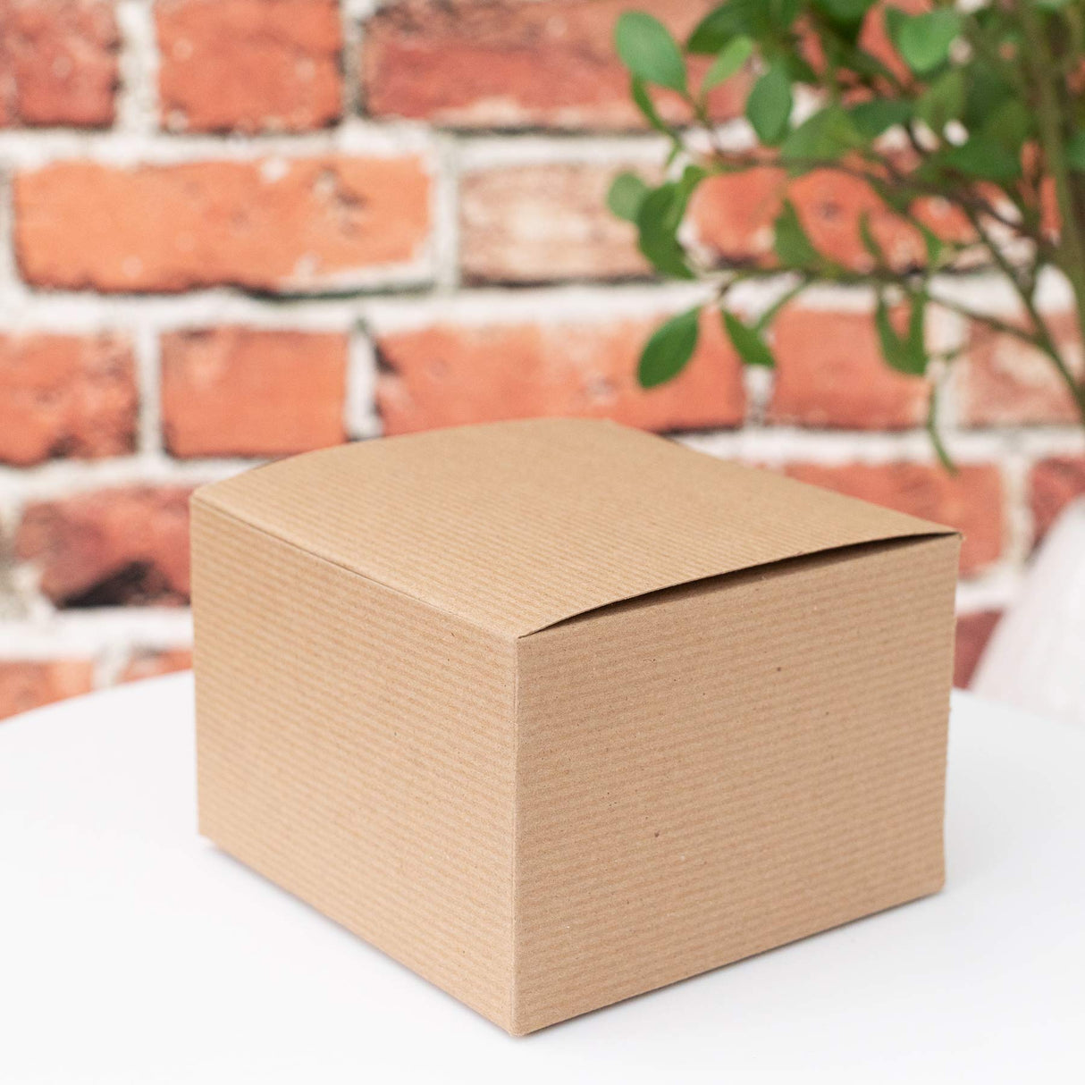 Made in USA 10-Count Recycled Brown Kraft Gift Boxes (5" X 5" X 3") with Tuck Lids for Weddings, Crafting and Baking Packaging Needs