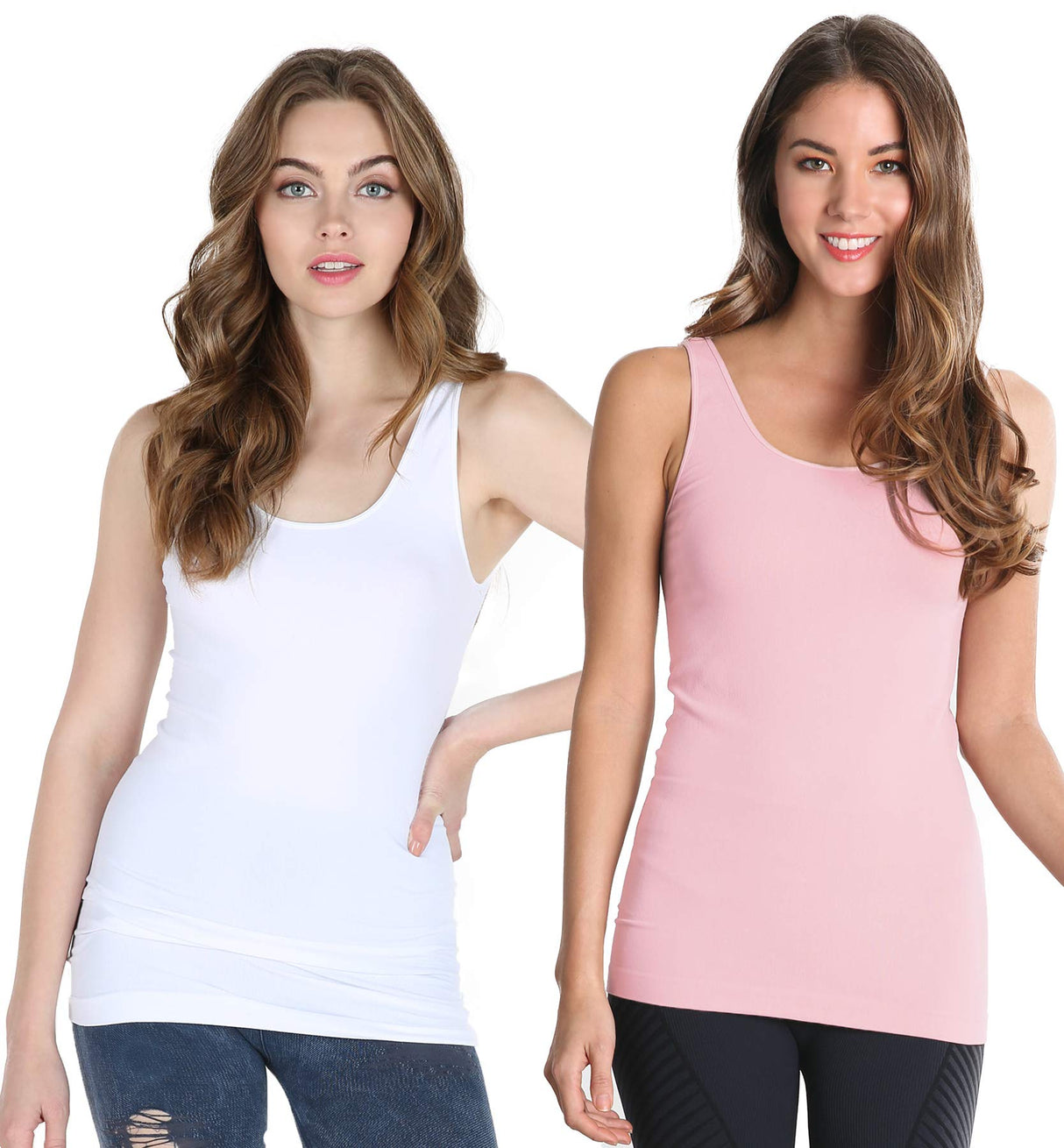 NIKIBIKI Women Seamless Basic Jersey Tank Top, Made in U.S.A, One Size