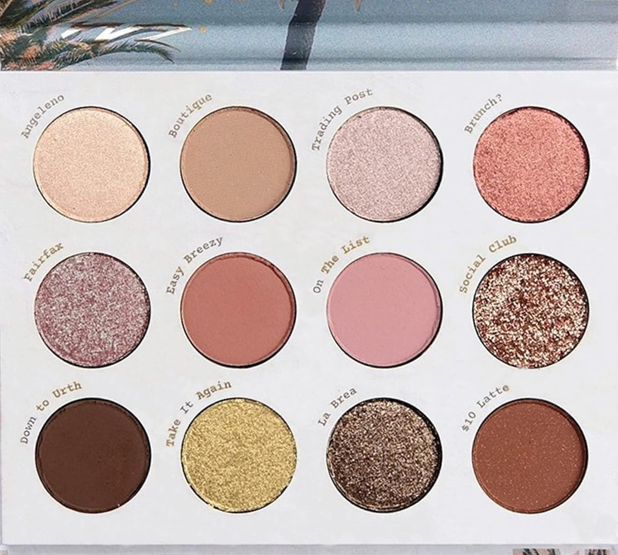 Colourpop Off Melrose Eyeshadow Palette Neutral Matte Metallic Glitter