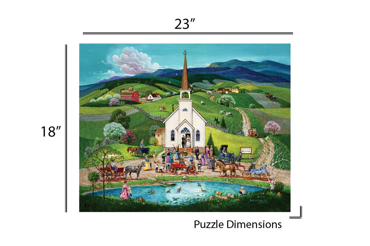 Springbok Puzzle to Remember - Alzheimer & Dementia Activity - 100 Piece Jigsaw Puzzle Spring Wedding - Made in USA