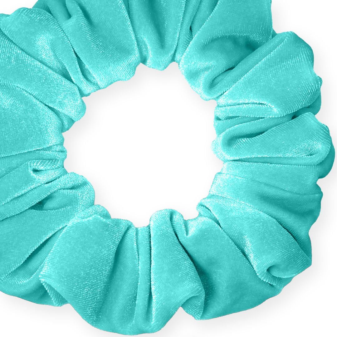 Velvet Scrunchies Jumbo Size Plush Big Ponytail Holders Thick Braided Locked Hair Big Made in the USA Green Pine