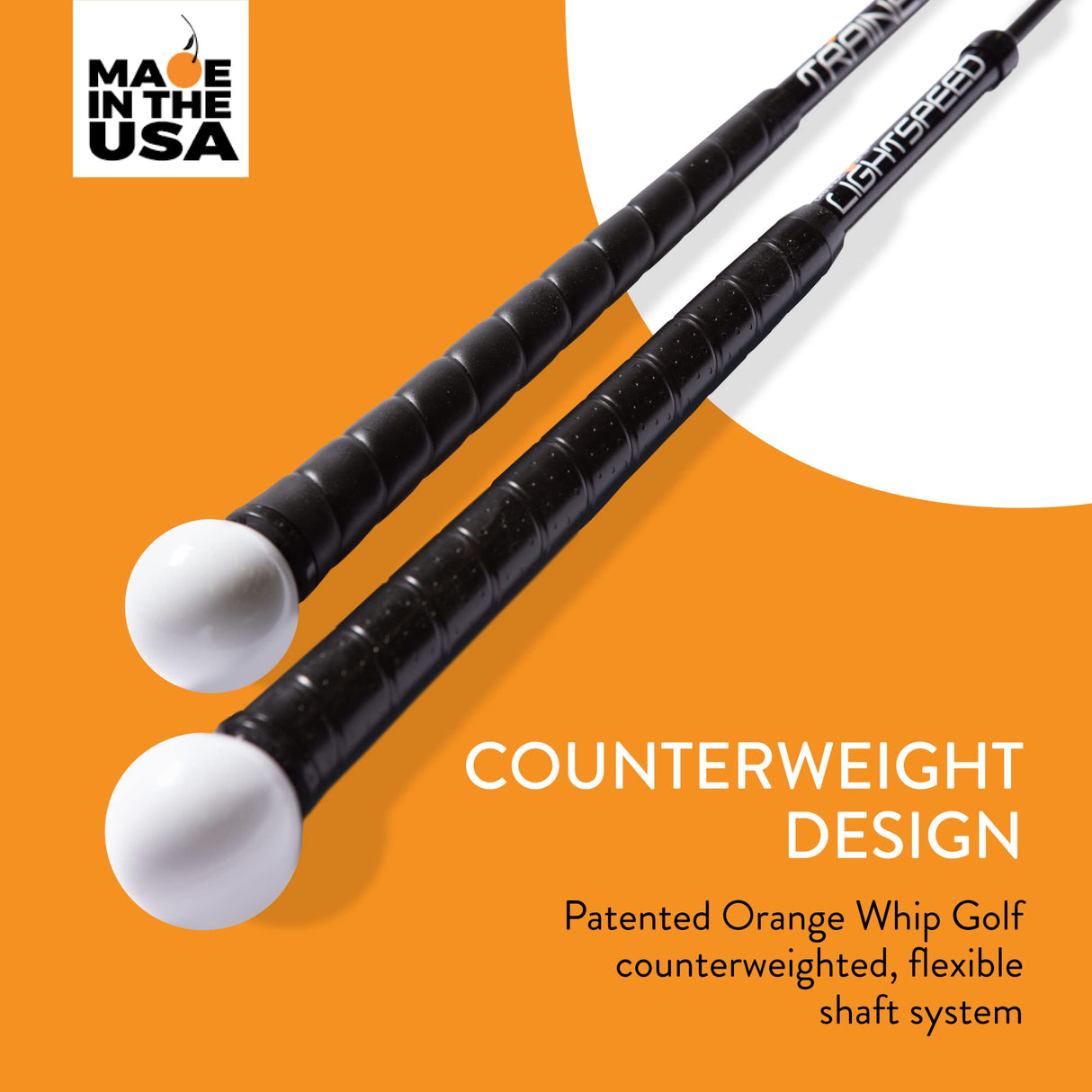 Orange Whip Distance Duo Patented & Made in USA- Lightspeed + Golf Swing Trainer Set *Made in USA*