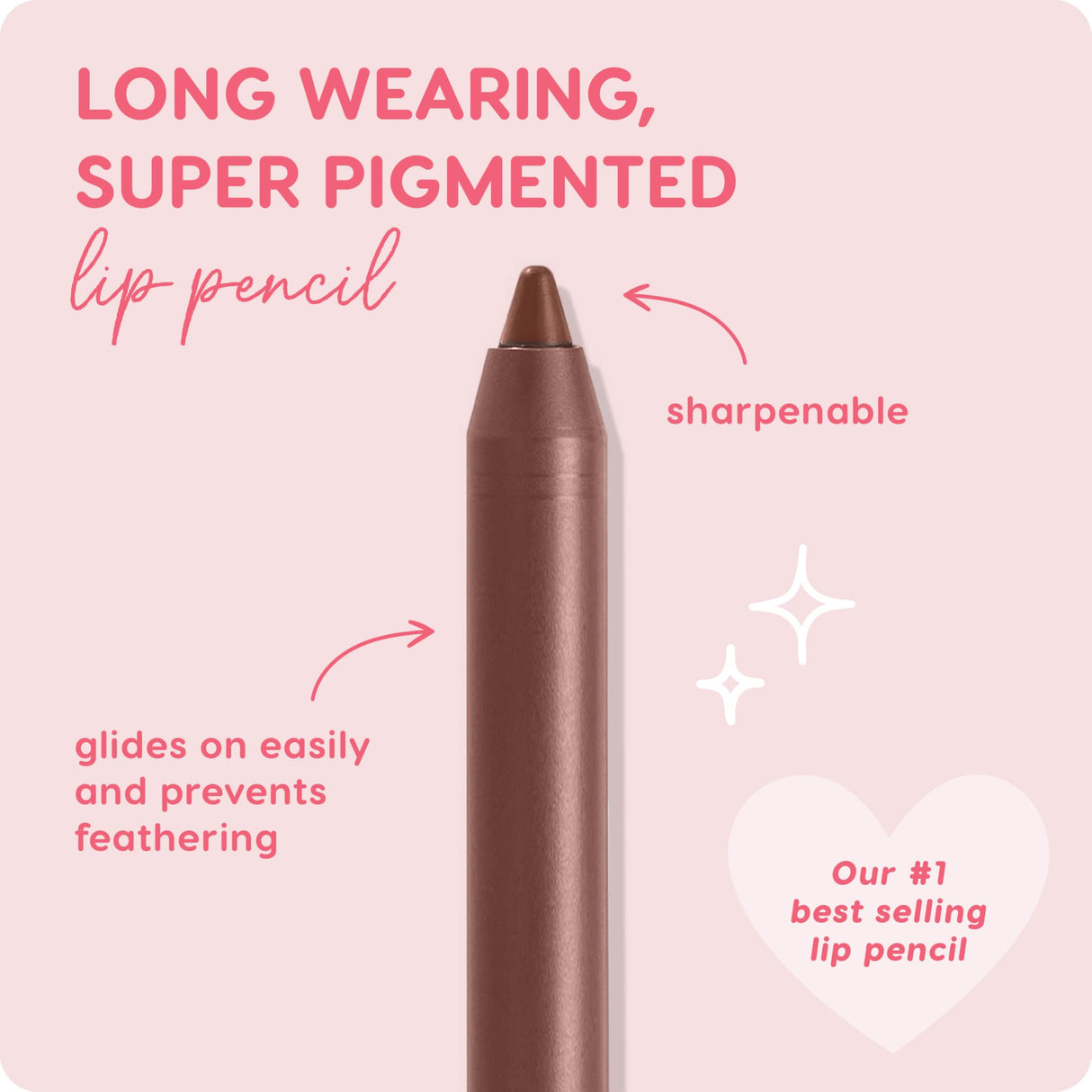 Colourpop Lippie Lip Pencil - High-Pigment, Long-Lasting Lip Liner - Sharpenable Lip Liner Pencil for High-Impact Lip Color - Vegan, Cream Formula with Precise Application - BFF 2 (0.04 oz)