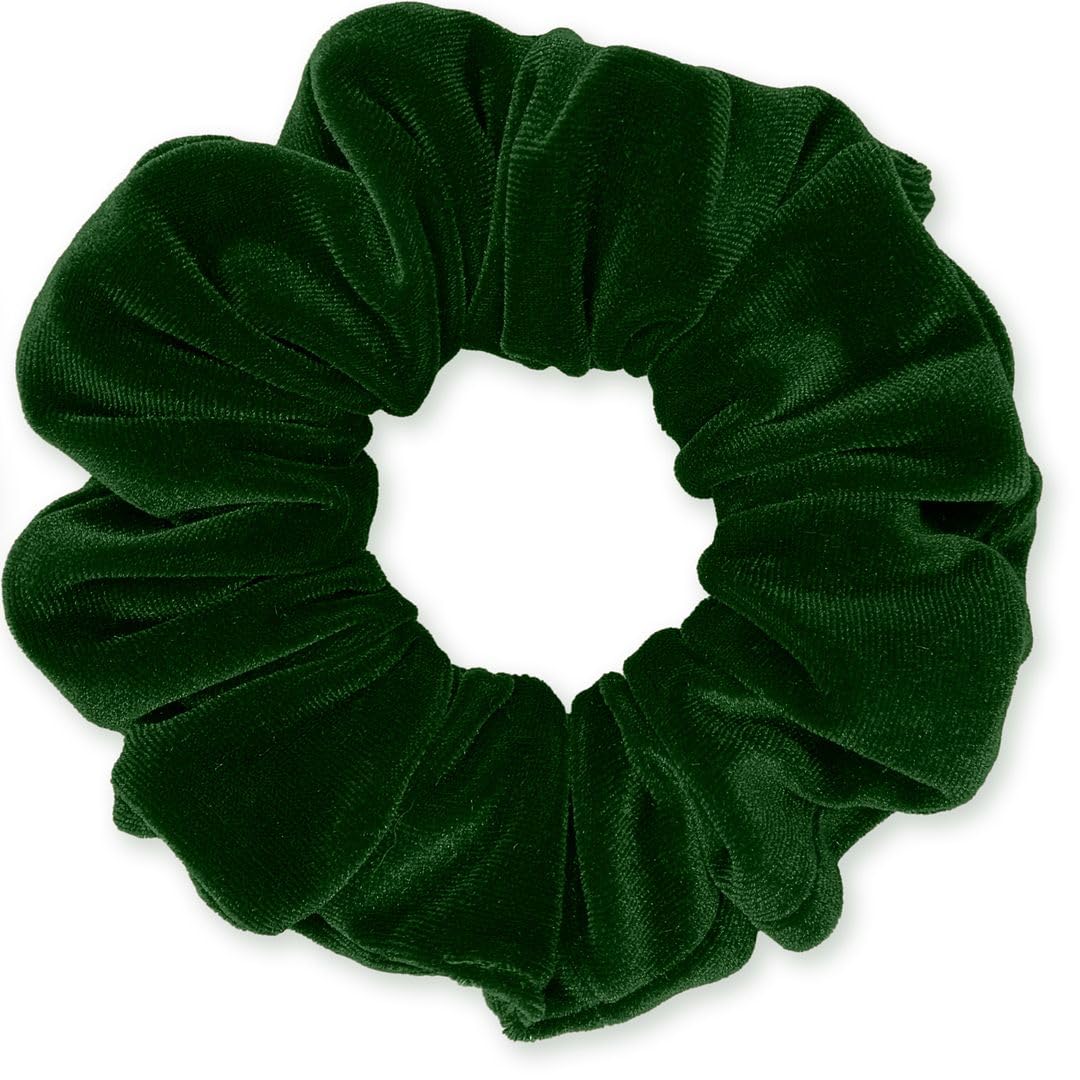 Velvet Scrunchies Premium Plush Soft Ponytail Holder Made in the USA Black