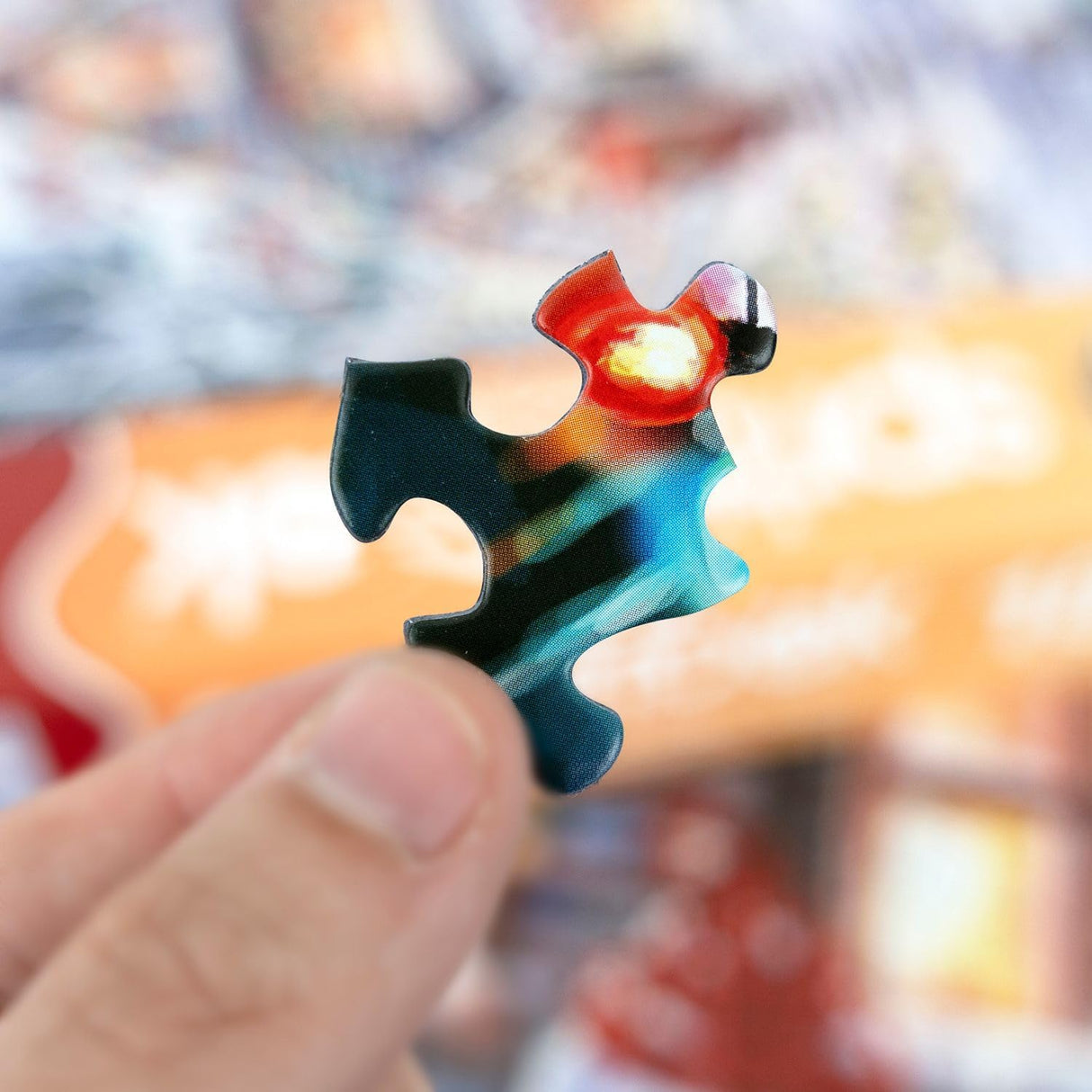 Springbok's Christmas Eve Cottage 1000 Piece Jigsaw Puzzle is a Classic Image of a Cozy Christmas Cottage Complete with Snowman and Santa Sailing Above in His Sleigh