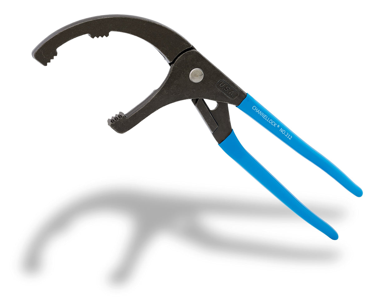 CHANNELLOCK 209 9-inch Oil Filter/PVC Pliers | Made in USA | 1.75 to 3-inch Jaw Capacity | Forged High Carbon Steel | Ideal for Engine Oil Filters, Conduit, and Fittings