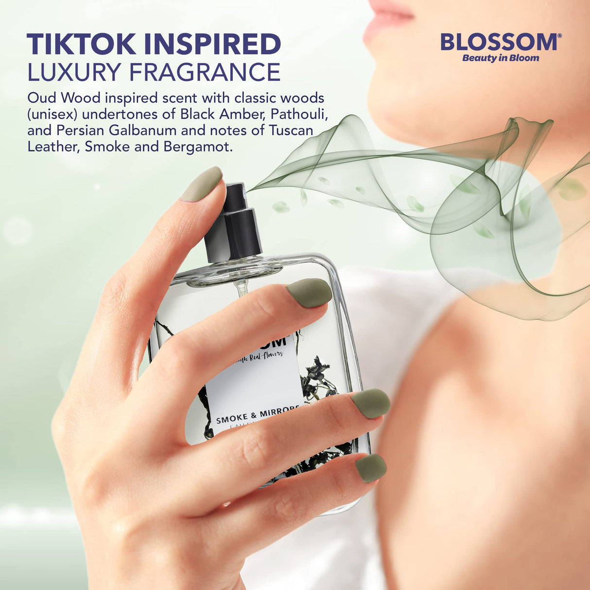 Blossom Unisex Eau De Parfum, Cruelty Free and Vegan Fragrance, Plant-based Perfume Spray, Infused with Real Flowers, Made in USA, 1.7oz, (White Calla Lily, Grapefruit, Sundrenched Flowers), Slay