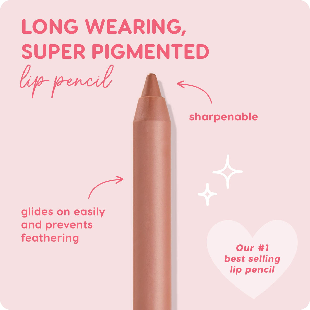 Colourpop Lippie Lip Pencil - High-Pigment, Long-Lasting Lip Liner - Sharpenable Lip Liner Pencil for High-Impact Lip Color - Vegan, Cream Formula with Precise Application - BFF 2 (0.04 oz)