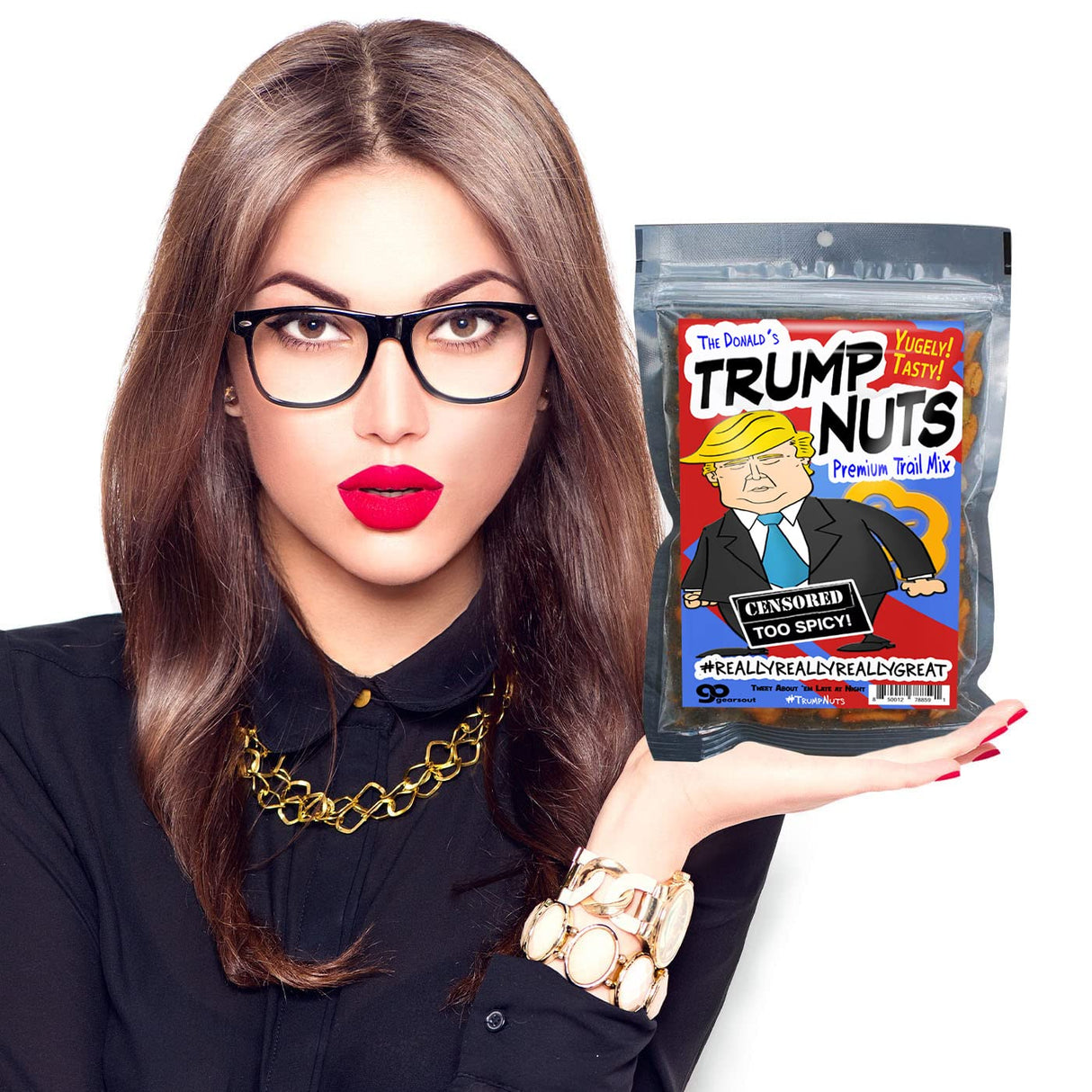 The Donald's Trump Nuts Trail Mix - Funny Snack Mix for Teens and Adults - Weird Stocking Stuffer, Made in the USA
