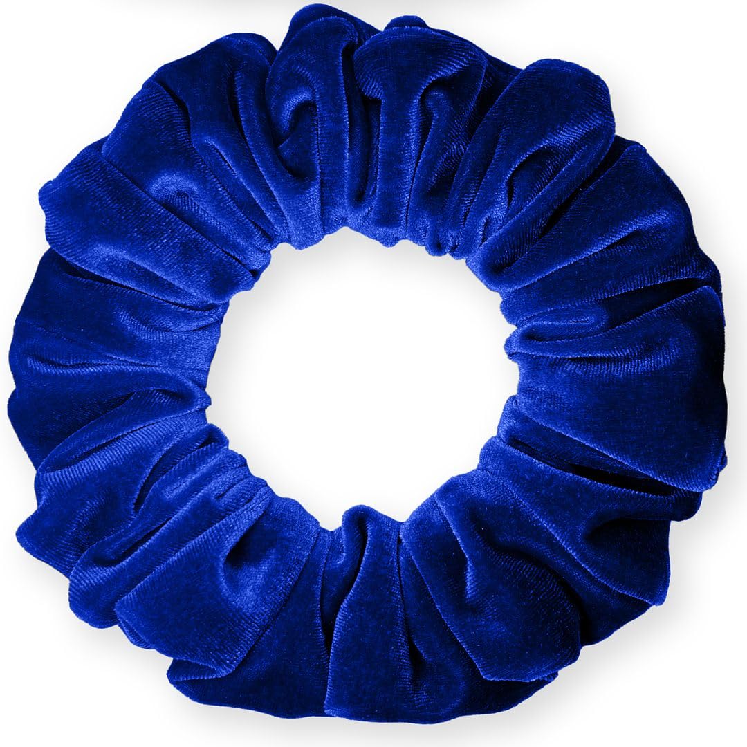 Velvet Scrunchies Jumbo Size Plush Big Ponytail Holders Thick Braided Locked Hair Big Made in the USA Green Pine