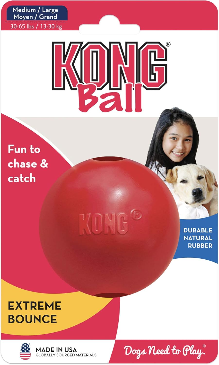 KONG, Ball Red, Medium/Large