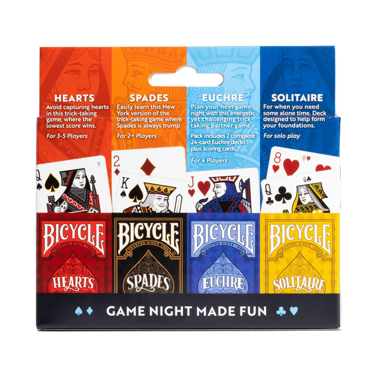 Bicycle Nertz Playing Card Game, 8 Decks of Playing Cards, Fast, Fun, Competitive Multiplayer Solitaire Game, Up to 8 Players, Jumbo Index