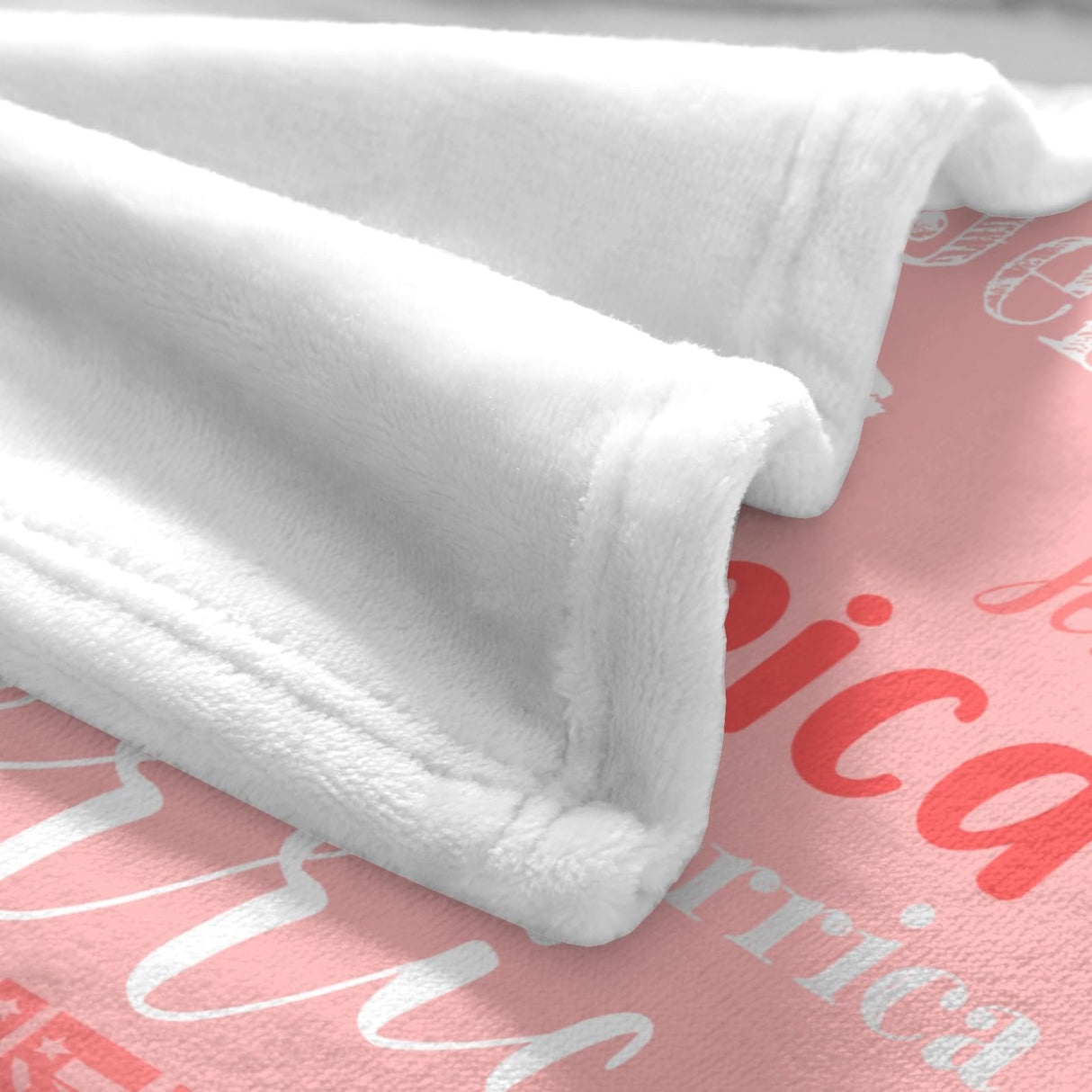 Custom Blanket with Name, Soft Cozy Personalized Name Blankets for Kids, Girls, Boys, Adults, Customized Christmas Blanket for Women, Men, Newborn, New Mom, Red Colors, Made in USA