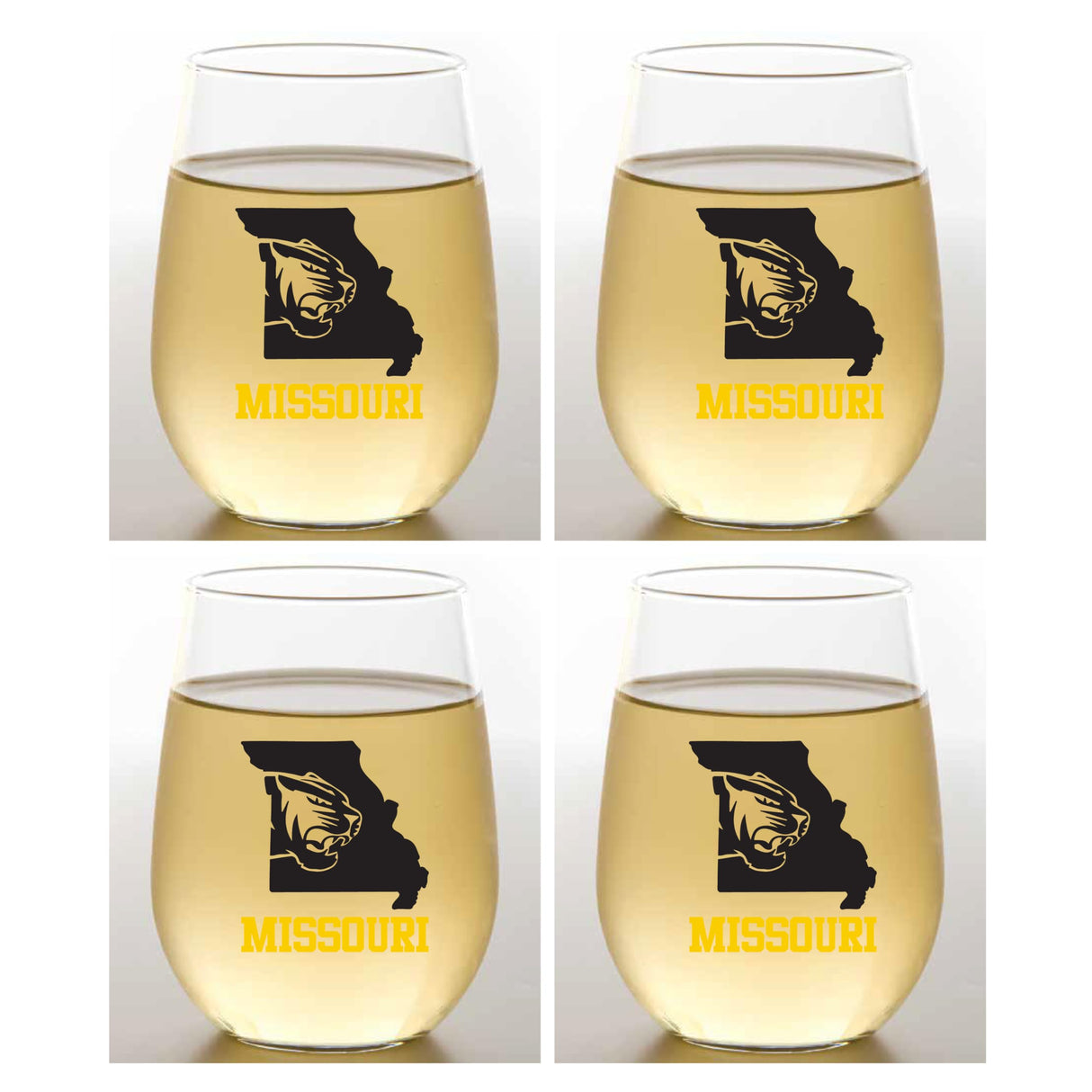 Set of 4 Shatterproof CUSTOM 16 oz Plastic Wine Glasses MADE in the USA (CHRISTMAS NUTCRAKERS)