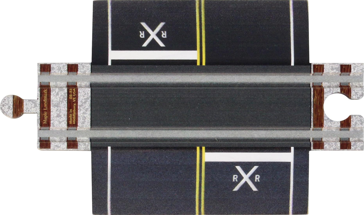 Wooden Train Track - Street Crossing - Made in USA
