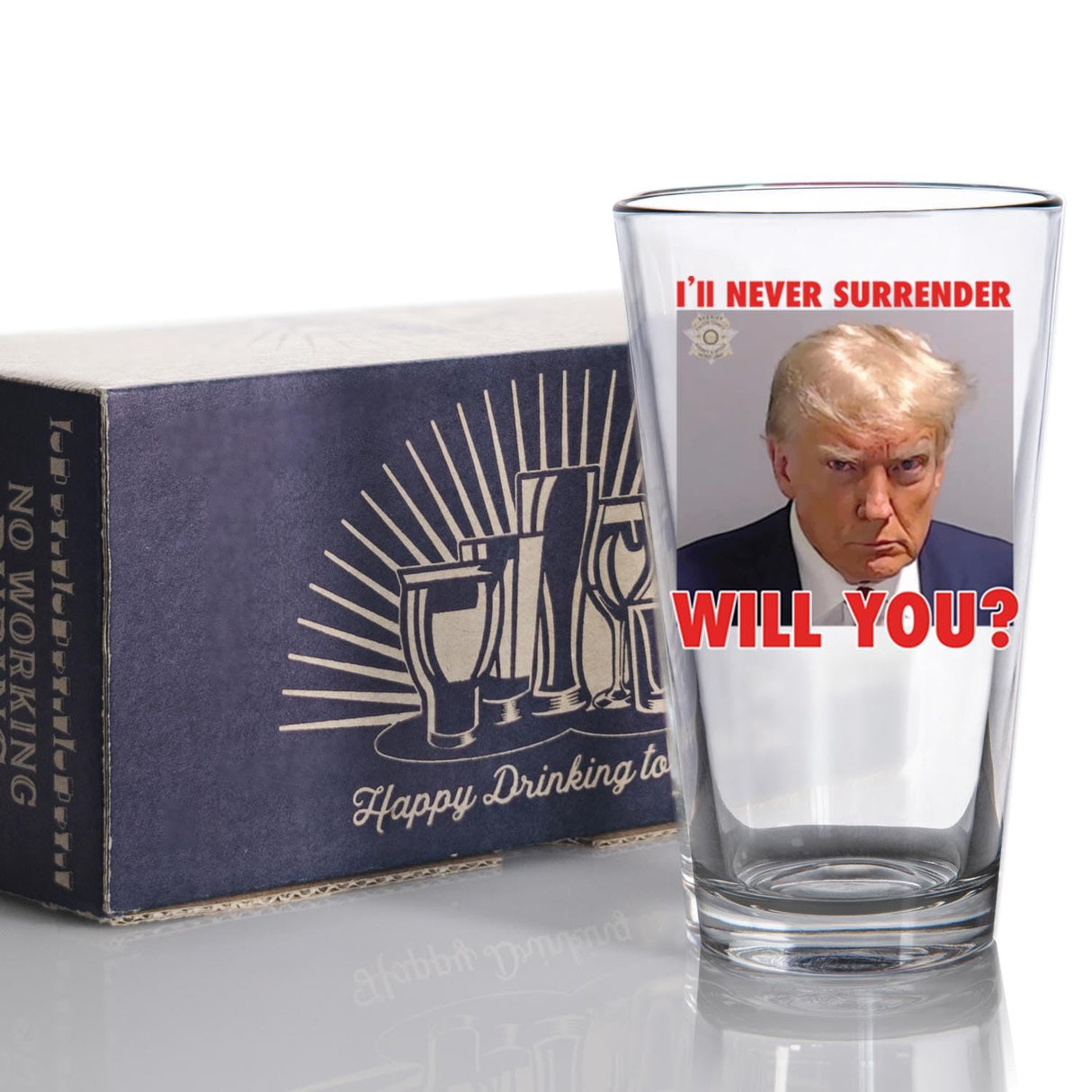 Trump Mugshot Shot Glass | Trump Lovers Gift | Gift for Him - Set of 4 (2 oz)