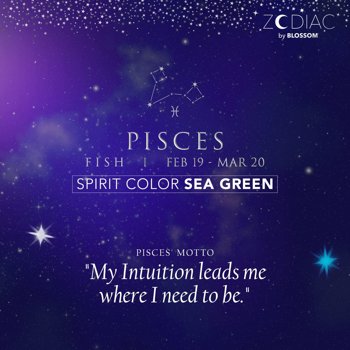 Blossom Zodiac Sign Roll-On Lip Gloss, Vanilla Scented + Moisturizing with Crystals, Made in USA, 0.20 fl. oz./5.9ml, Aquarius