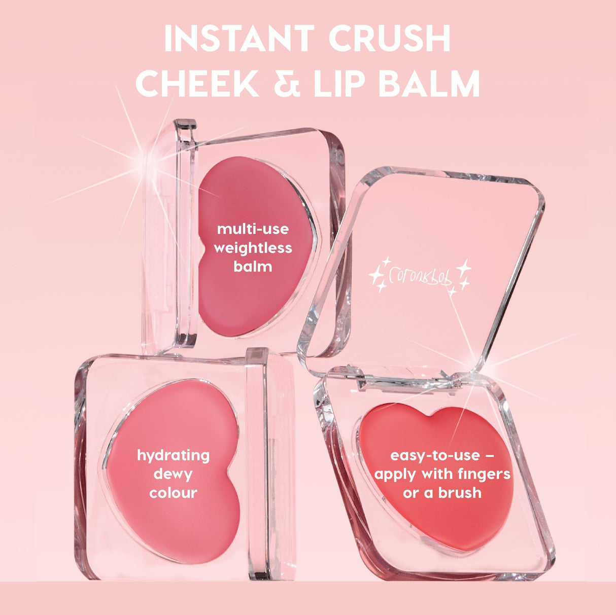 ColourPop Instant Crush Lip and Cheek Tint - Multi-Use Dewy Balm with a Weightless, Long-Lasting Formula - Cream Blush Balm Infused with Shea Butter to Nourish Skin - Adore You