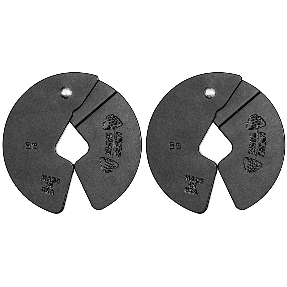 Micro Gainz New 1LB Dumbbell Fractional Weight Plates 2 or 4 Piece- Designed for Dumbbell Training and Micro Loading, Made in USA