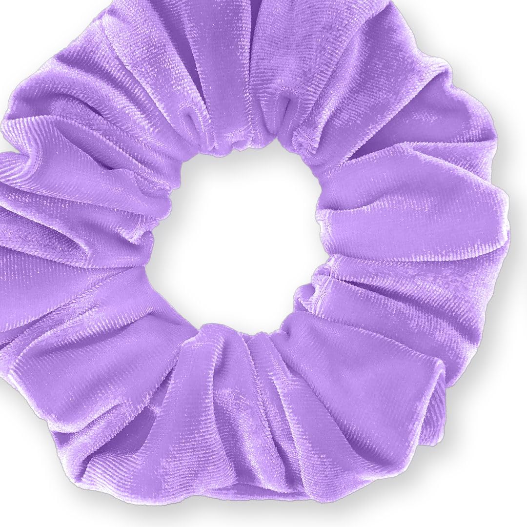 Velvet Scrunchies Premium Plush Soft Ponytail Holder Made in the USA Black