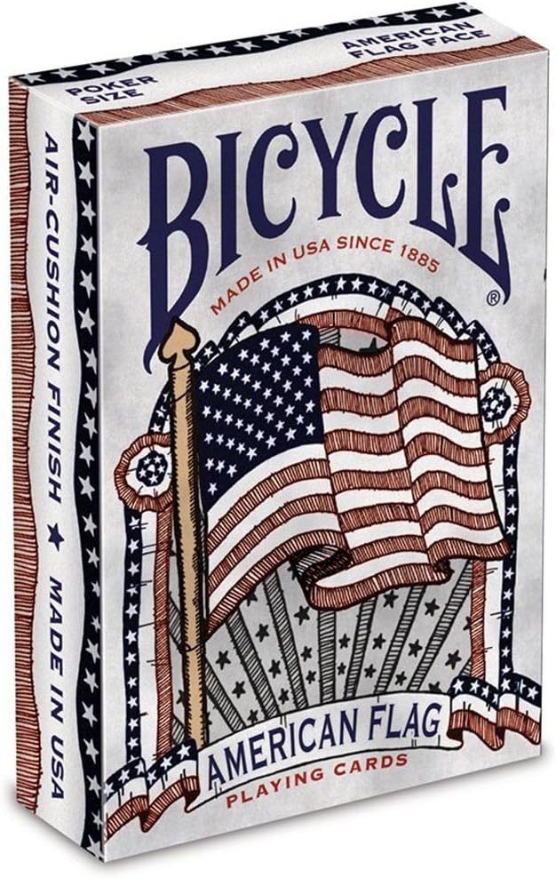 Bicycle American Flag Poker Size Standard Index Playing Cards - 1036202,10 years old and up