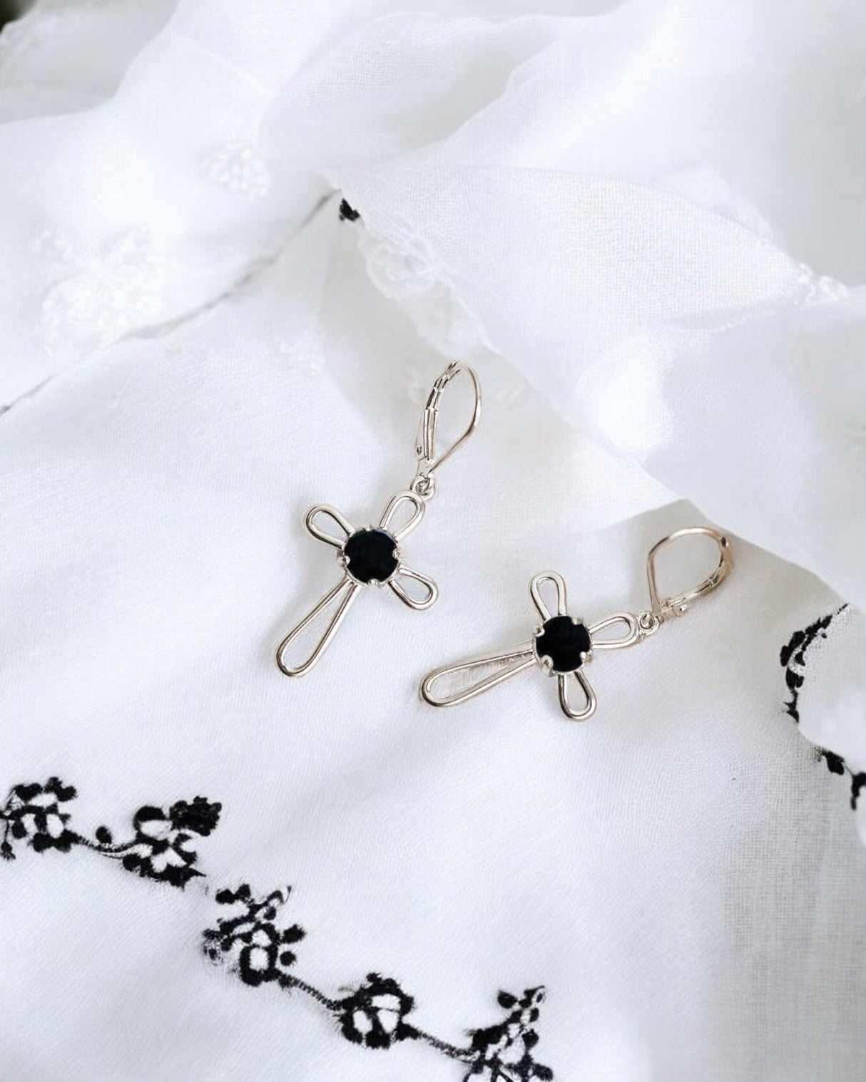 Bottled Up Designs Handmade Recycled Antique Glass and Bottles Sterling Silver At The Cross Lever-Back Earrings (Vintage Aqua Mason Jar)