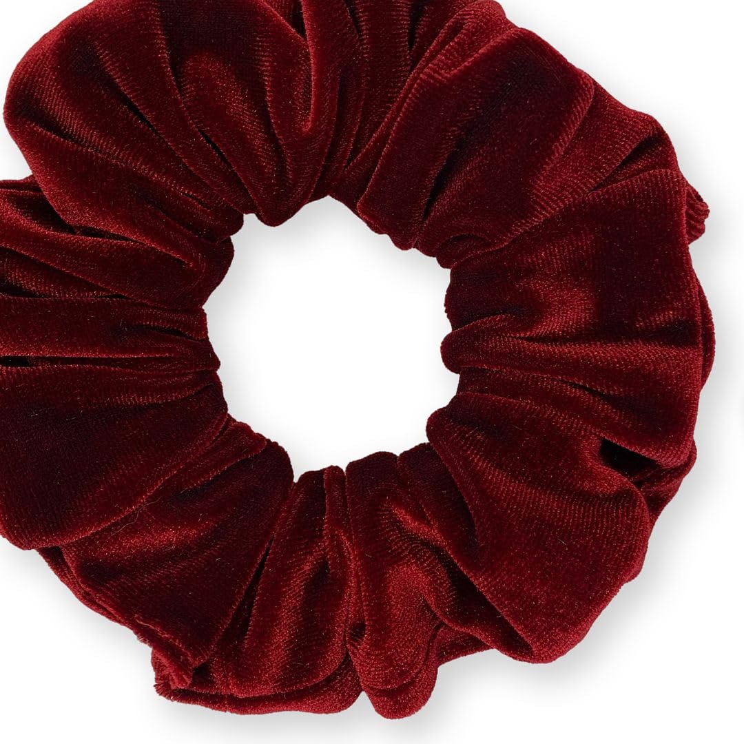 Velvet Scrunchies Premium Plush Soft Ponytail Holder Made in the USA Black