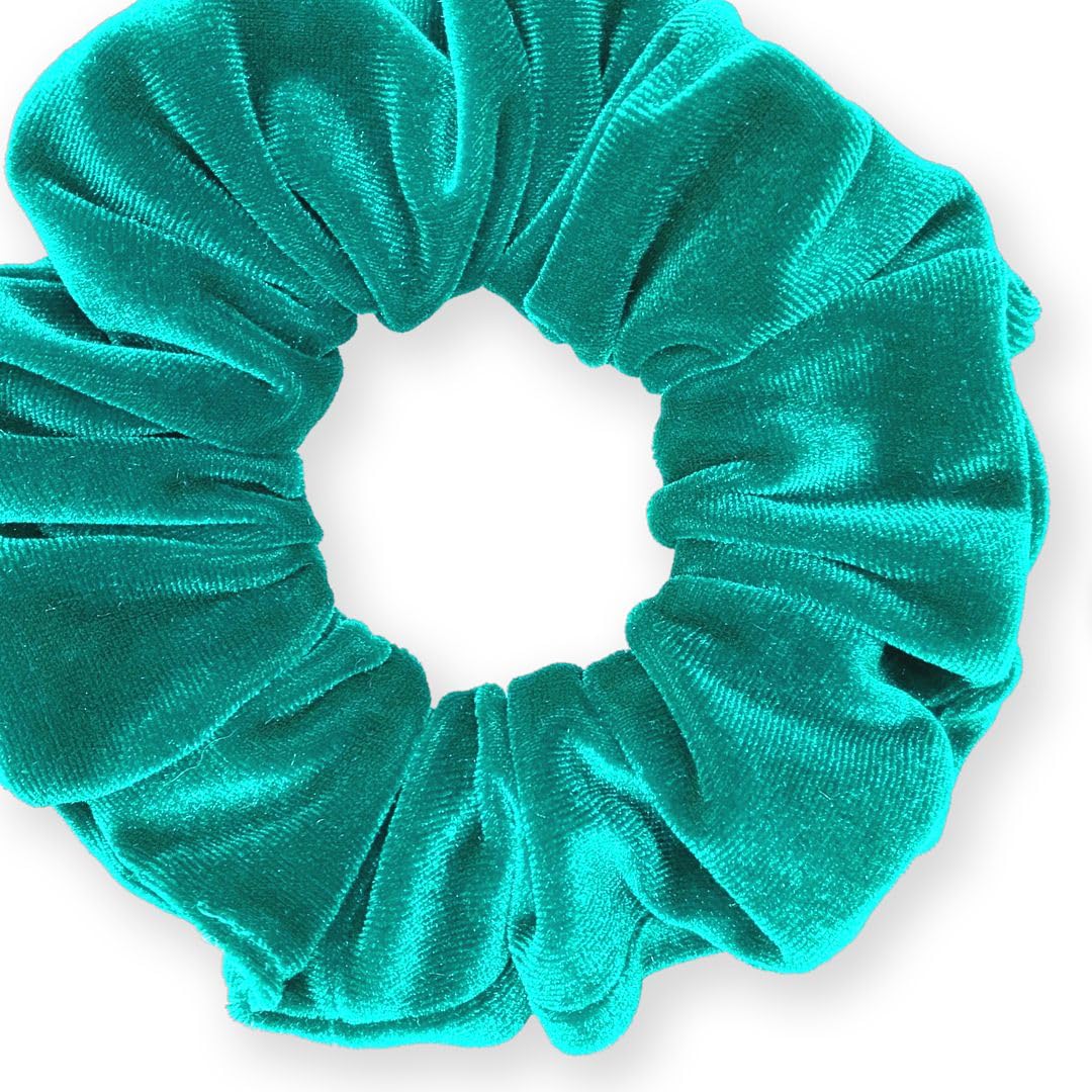 Velvet Scrunchies Premium Plush Soft Ponytail Holder Made in the USA Black