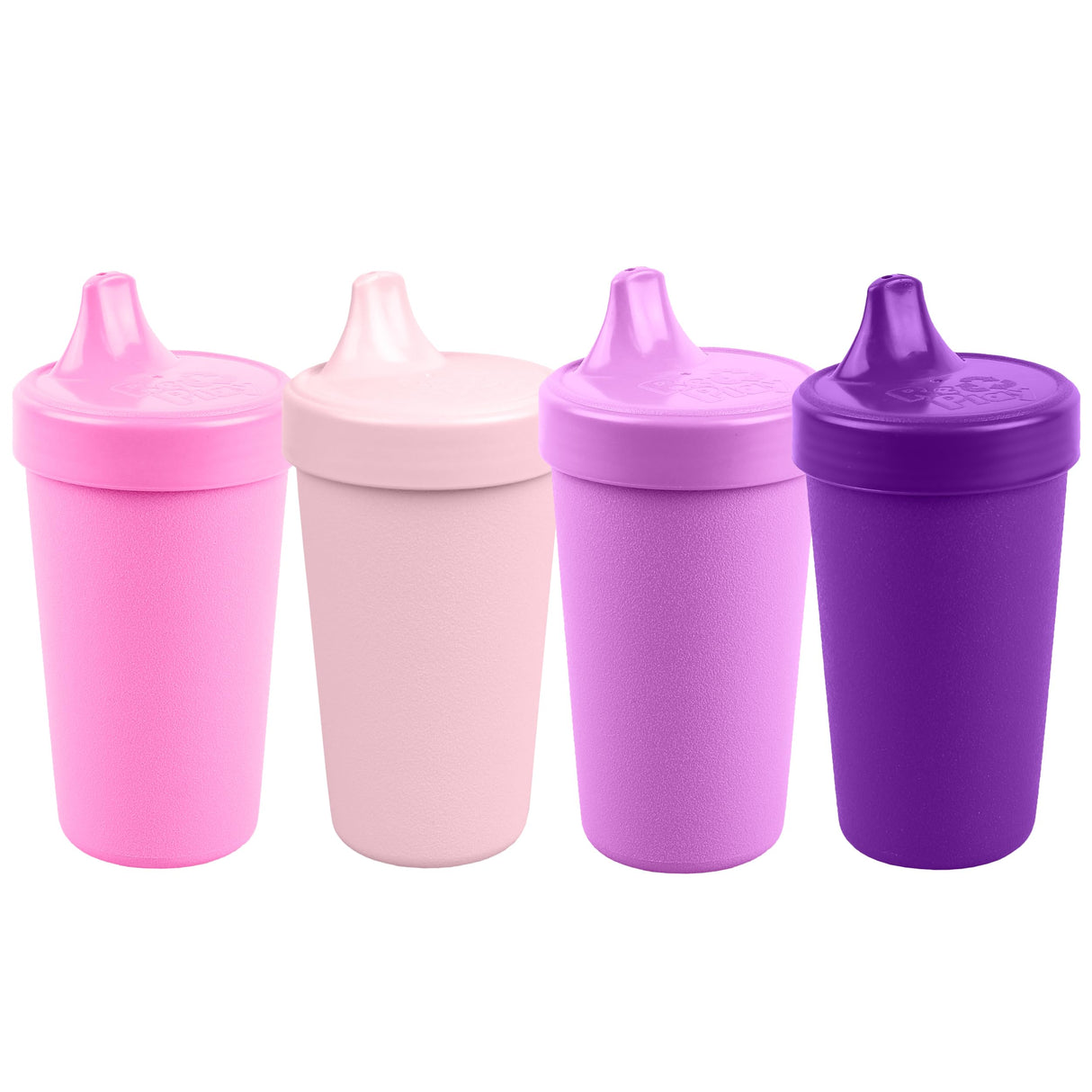 Re-Play Made in USA 10 Oz. Sippy Cups for Toddlers, Pack of 4 - Reusable Spill Proof Cups for Kids, Dishwasher/Microwave Safe - Hard Spout Sippy Cups for Toddlers 3.13" x 6.25", Desert Roses