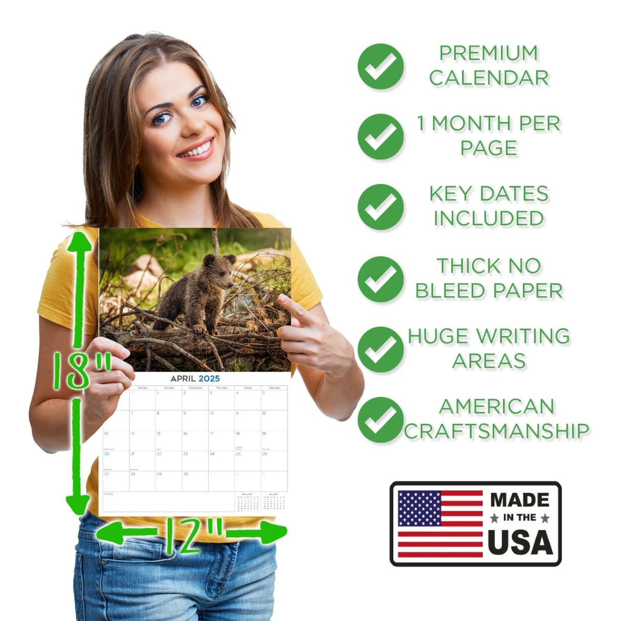 Trump Calendar 2025 Donald Trump Gifts 45 47 President Monthly Wall Calender 12 Month - MAGA - Made In The USA