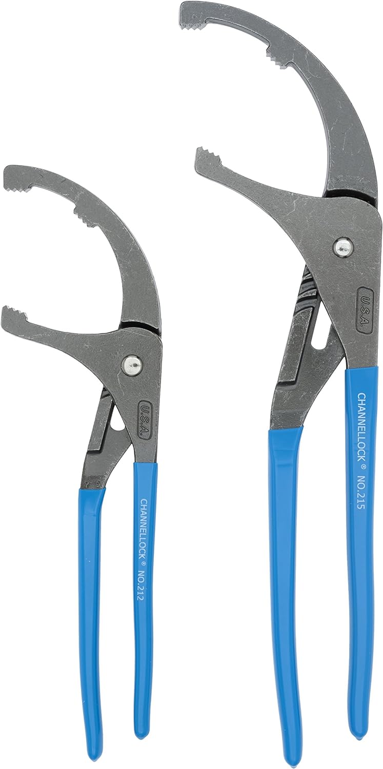 Channellock OF-1 2-Piece Oil Filer/PVC Plier Gift Set: 12-Inch and 15-Inch, Matte/Unpolished