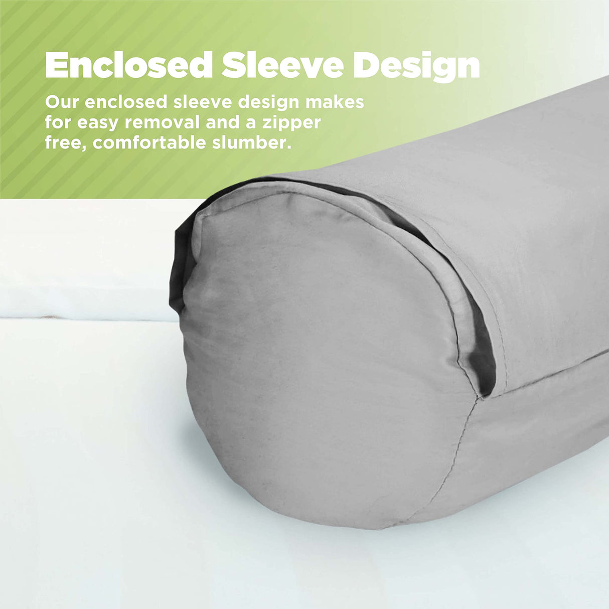 Bean Products Neck Roll Pillowcases | Cotton, 10 oz. Heavy Duty | Navy (6" x 16")