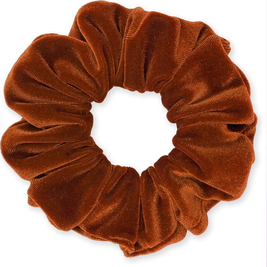 Velvet Scrunchies Premium Plush Soft Ponytail Holder Made in the USA Black