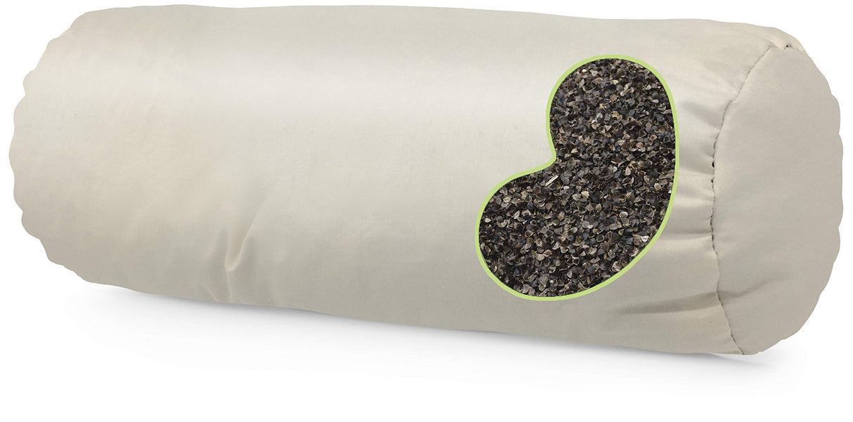 Bean Products Neck Roll Organic Kapok Pillow - 6" x 16" - Organic Cotton Zippered Shell - Made in USA