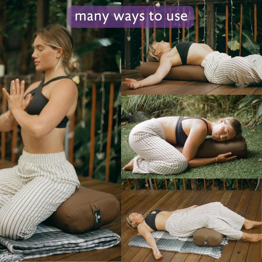 Hugger Mugger Standard Yoga Bolster - Firm, Supportive, Handmade, Durable