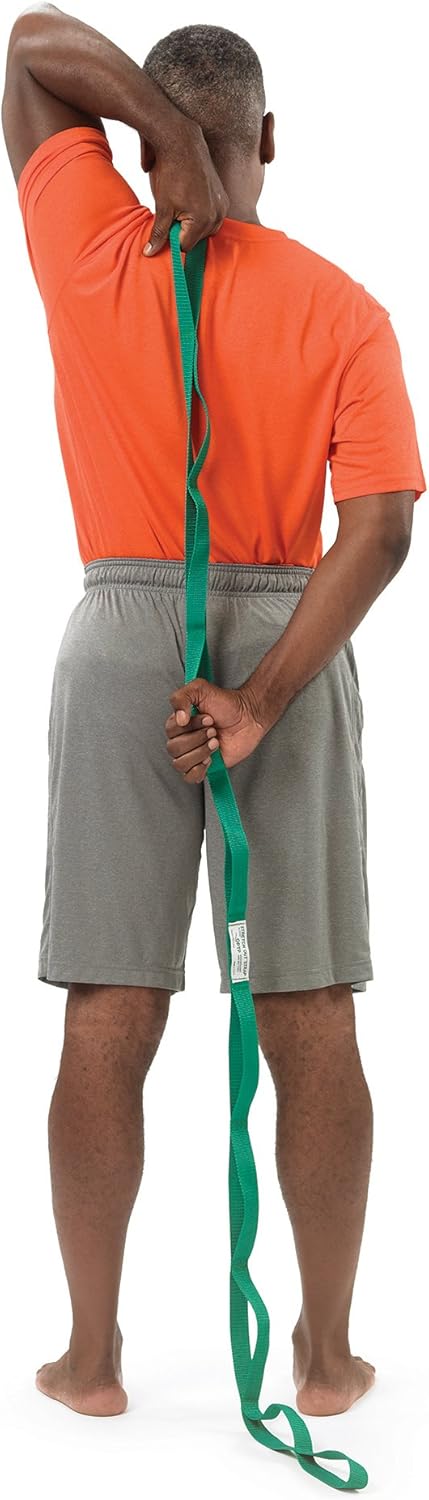 OPTP The Original Stretch Out Strap with Exercise Poster, USA Made Top Choice Stretch Out Straps for Physical Therapy, Yoga Stretching Strap or Knee Therapy Strap